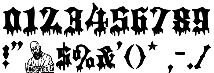 Crucifixion フォント その他の文字