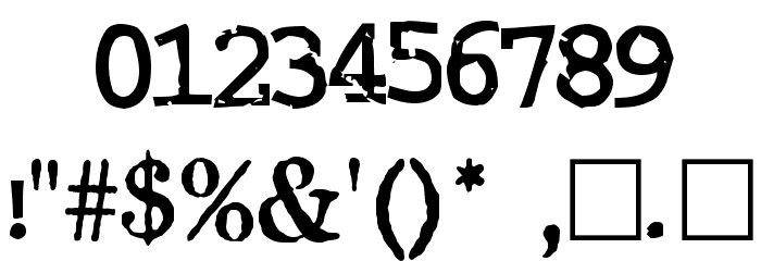 Crud Regular Font OTHER CHARS