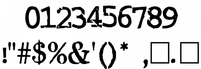 Crud Regular Font OTHER CHARS