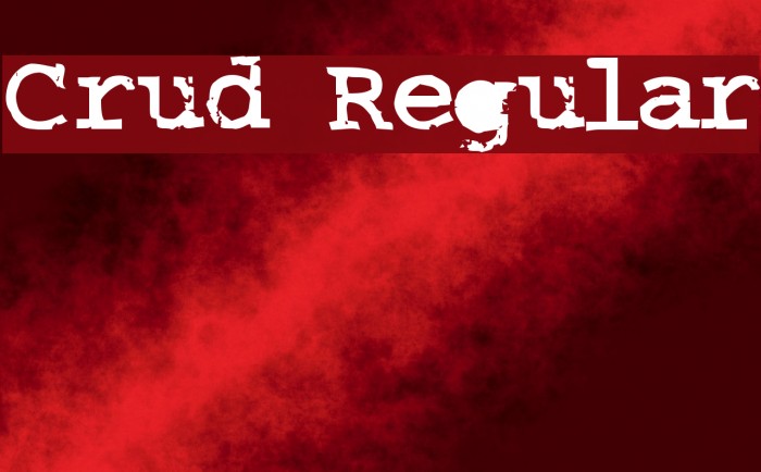 Crud Regular Font examples