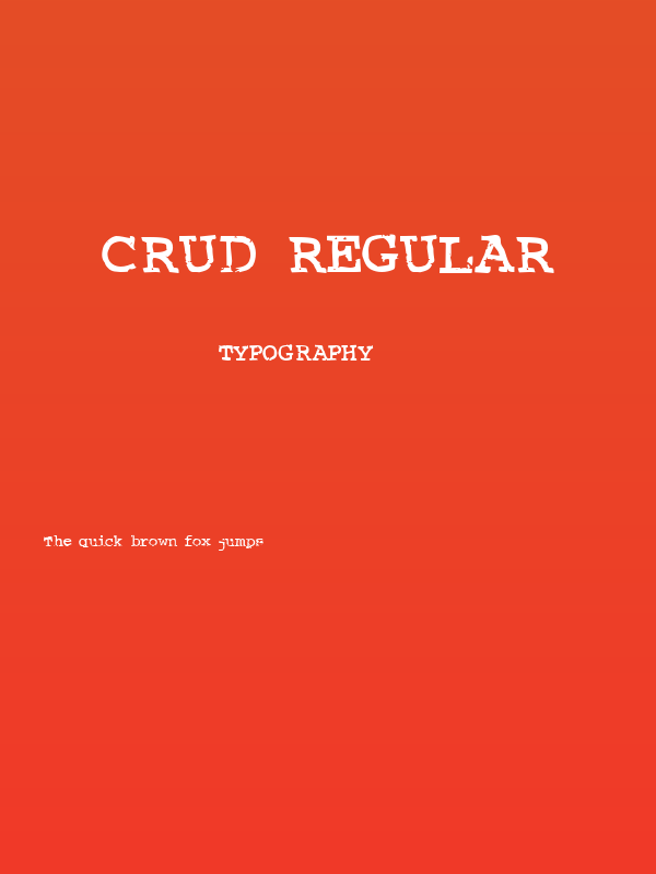 Crud Regular Poster