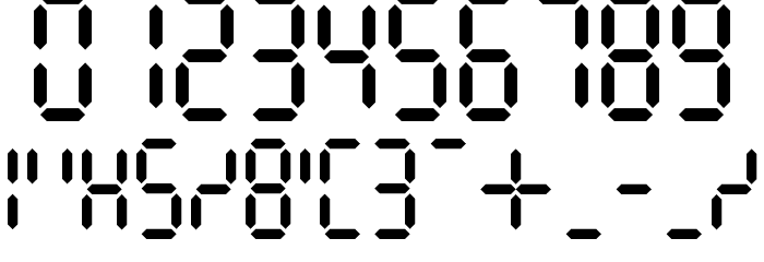 Crudely Calculated Font OTHER CHARS