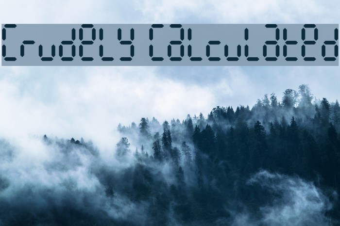 Crudely Calculated Font examples