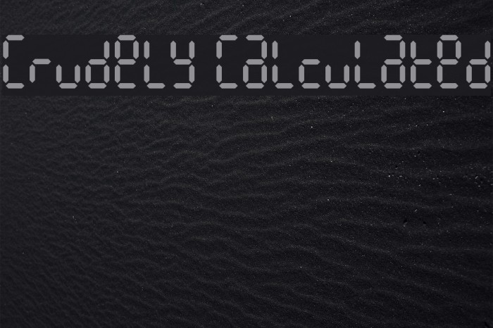 Crudely Calculated Font examples