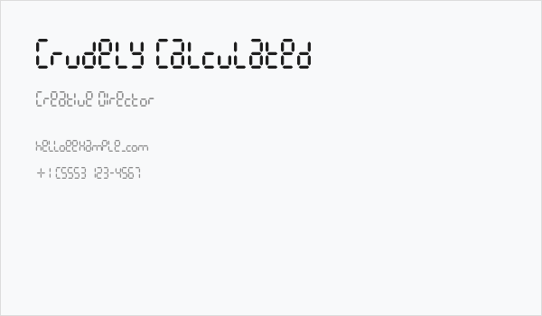 Crudely Calculated Business Card