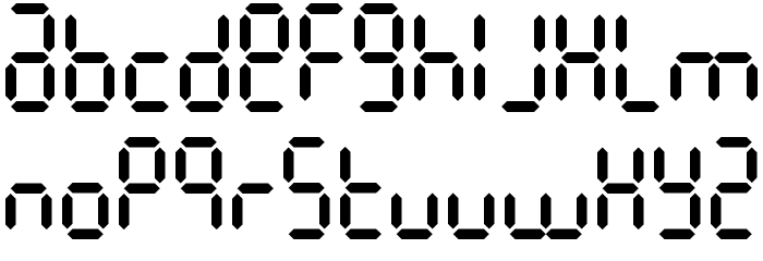 Crudely Calculated Font LOWERCASE
