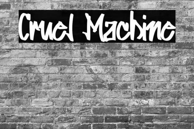 Cruel Machine Font examples