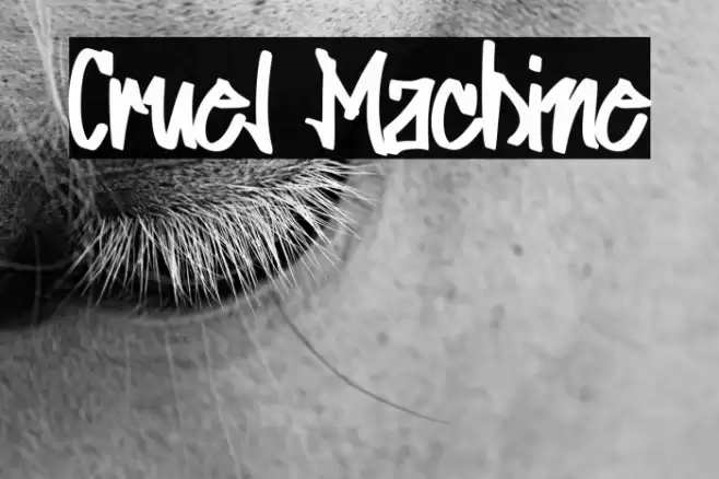 Cruel Machine Font examples