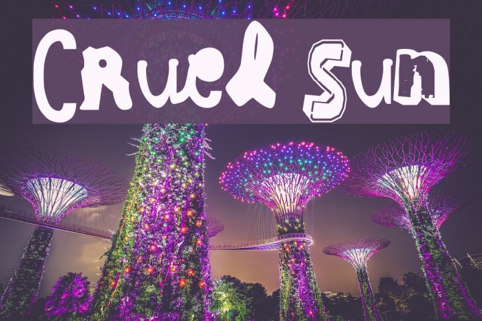 Cruel Sun Font examples