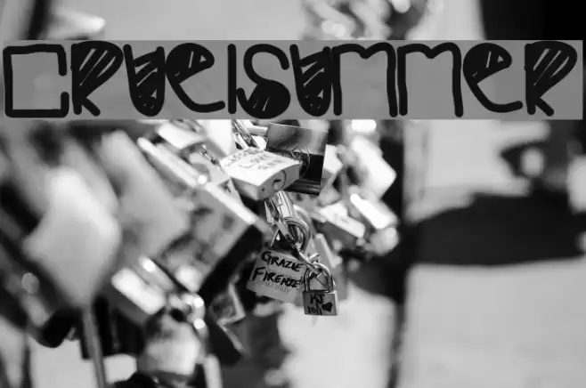 CruelSummer Font examples