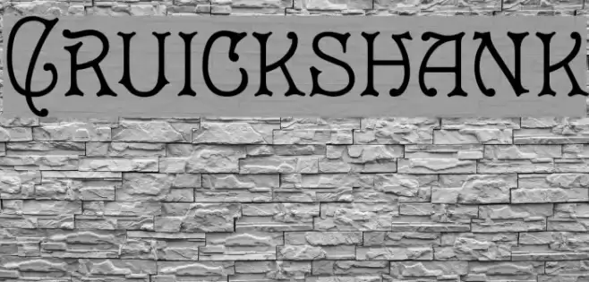 Cruickshank フォント examples