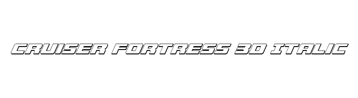 Cruiser Fortress 3D Italic  免费字体下载