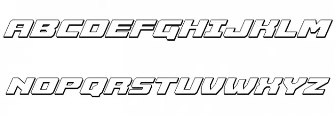 Cruiser Fortress 3D Italic Fuentes MAYÚSCULAS