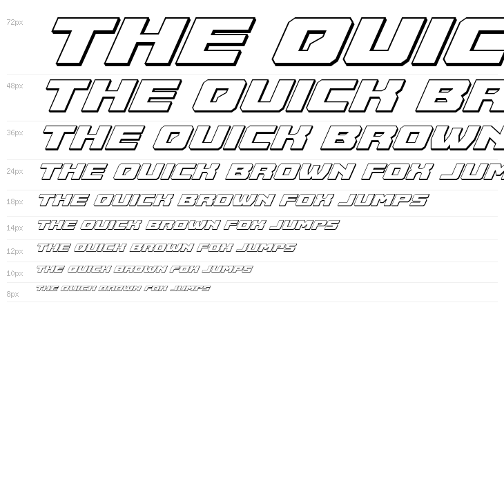 Cruiser Fortress 3D Italic Waterfall