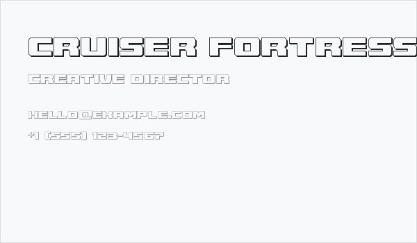 Cruiser Fortress 3D Business Card