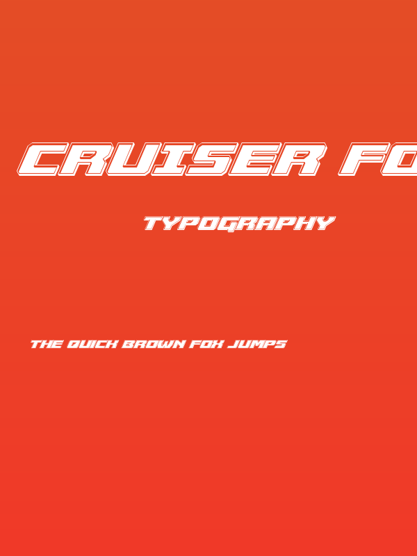 Cruiser Fortress Bevel Italic Poster