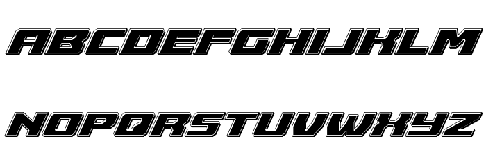 Cruiser Fortress Bevel Italic Font LOWERCASE