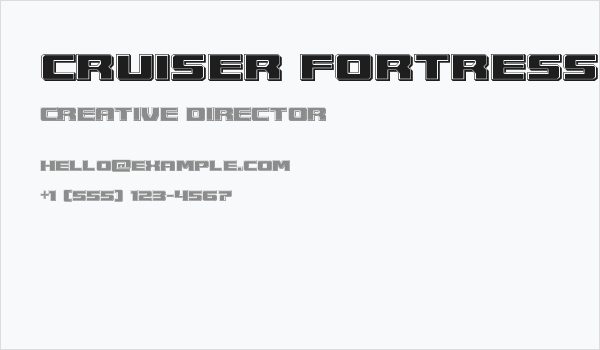 Cruiser Fortress Bevel Business Card