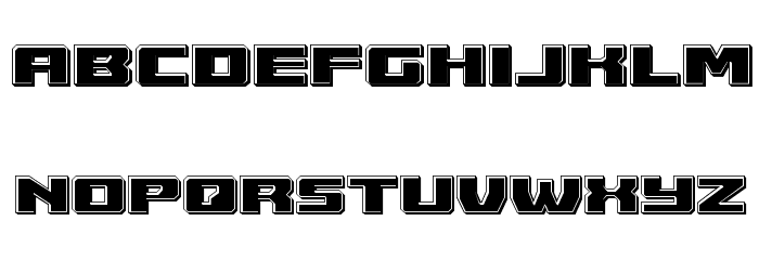 Cruiser Fortress Bevel Font LOWERCASE