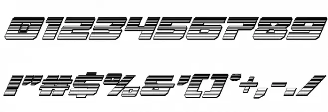 Cruiser Fortress Chrome Italic Font OTHER CHARS