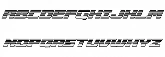 Cruiser Fortress Chrome Italic Schriftart Groß