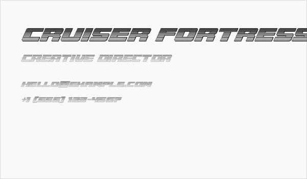 Cruiser Fortress Chrome Italic Business Card