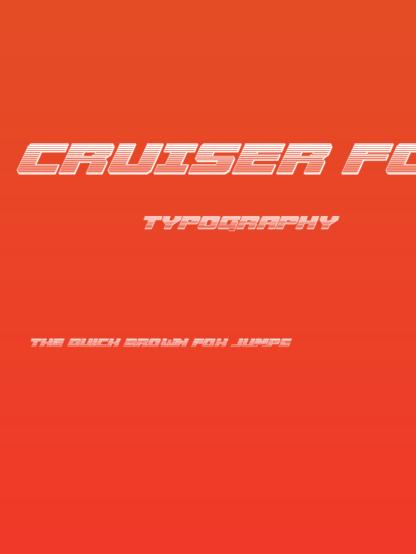 Cruiser Fortress Chrome Italic Poster