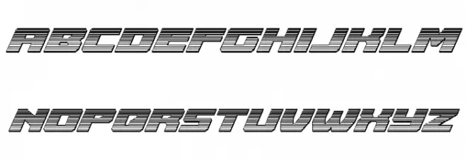 Cruiser Fortress Chrome Italic フォント 小文字