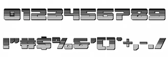 Cruiser Fortress Chrome Font OTHER CHARS