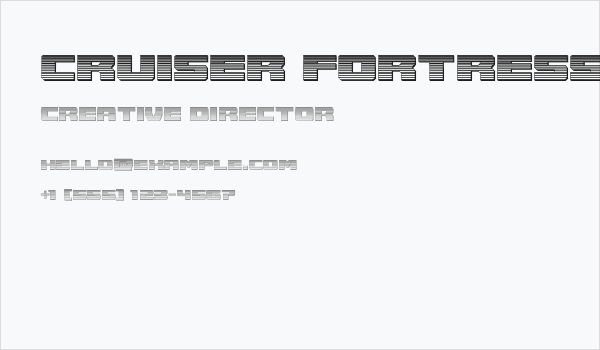 Cruiser Fortress Chrome Business Card