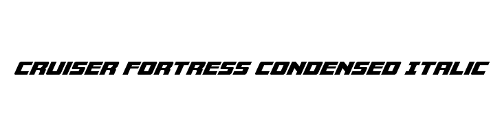 Cruiser Fortress Condensed Italic  नि: शुल्क फ़ॉन्ट्स डाउनलोड