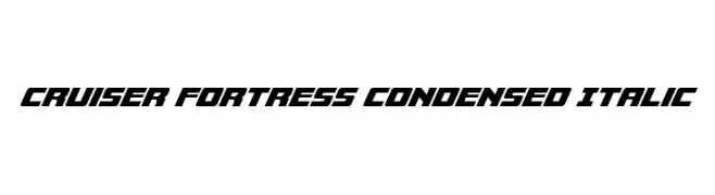 Cruiser Fortress Condensed Italic  Frei Schriftart Herunterladen