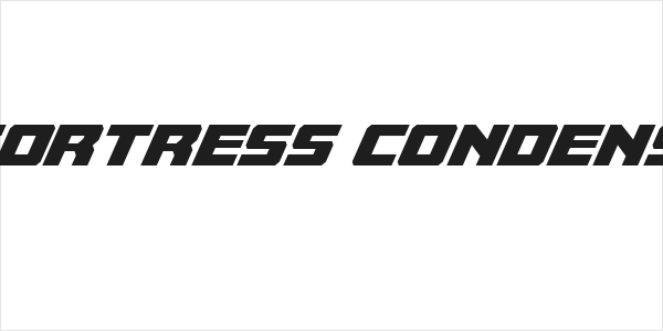 Cruiser Fortress Condensed Italic Logo