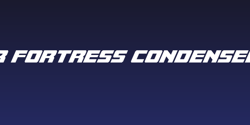 Cruiser Fortress Condensed Italic Social Header