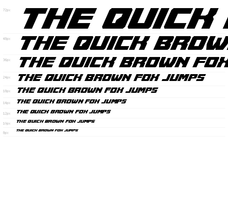 Cruiser Fortress Condensed Italic Waterfall