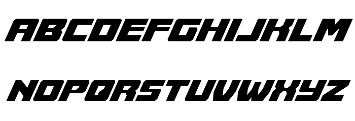 Cruiser Fortress Condensed Italic Font LOWERCASE