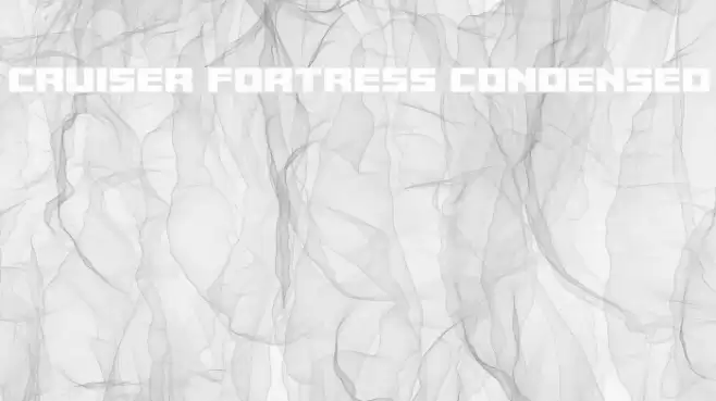 Cruiser Fortress Condensed Font examples