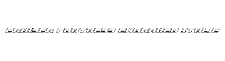 Cruiser Fortress Engraved Italic  Скачать бесплатные шрифты