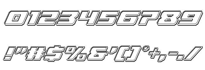Cruiser Fortress Engraved Italic Font OTHER CHARS