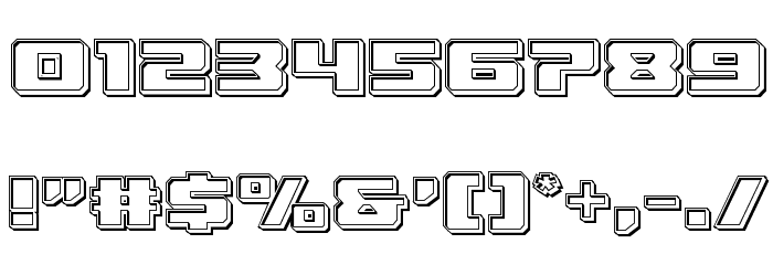 Cruiser Fortress Engraved Font OTHER CHARS