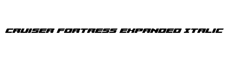 Cruiser Fortress Expanded Italic  フリーフォントのダウンロード