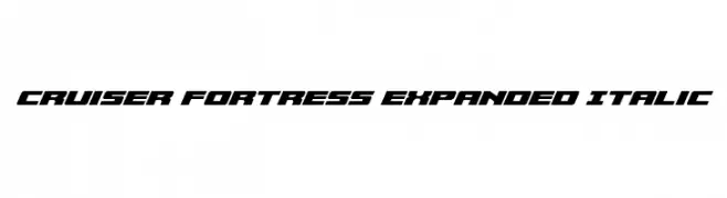 Cruiser Fortress Expanded Italic  Frei Schriftart Herunterladen