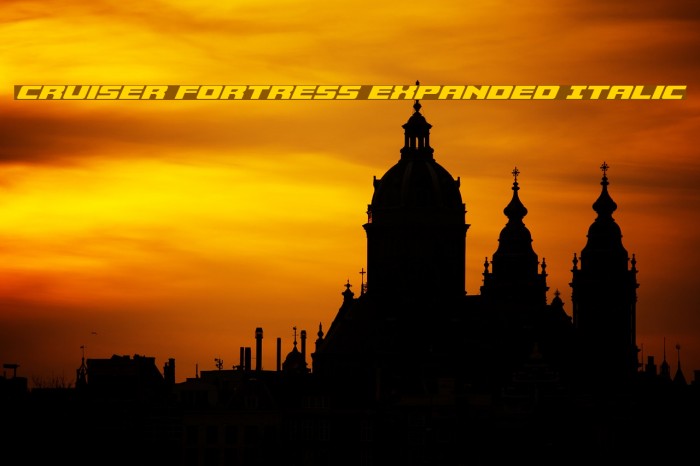 Cruiser Fortress Expanded Italic Example 3