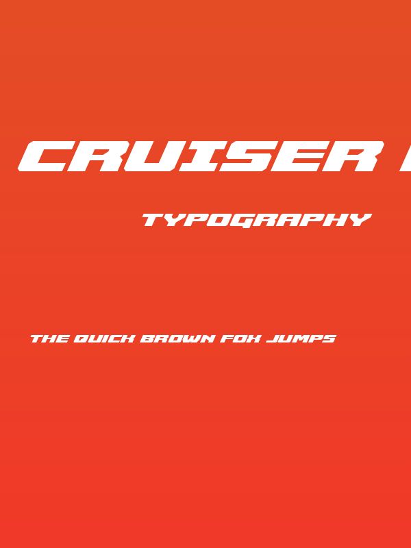 Cruiser Fortress Expanded Italic Poster