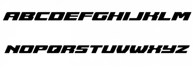 Cruiser Fortress Expanded Italic Шрифта строчной