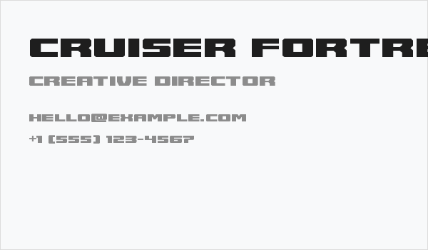 Cruiser Fortress Expanded Business Card