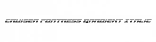 Cruiser Fortress Gradient Italic  Frei Schriftart Herunterladen