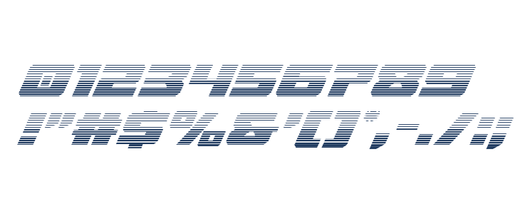 Cruiser Fortress Gradient Italic Other Characters