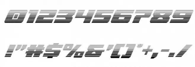 Cruiser Fortress Gradient Italic Font OTHER CHARS