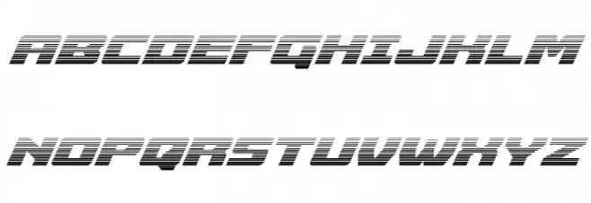 Cruiser Fortress Gradient Italic Polices MAJUSCULES